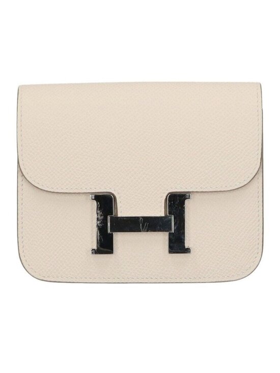 Hermes Handbags - Hermes Constance Slim Bifold Leather Wallet Off-white X